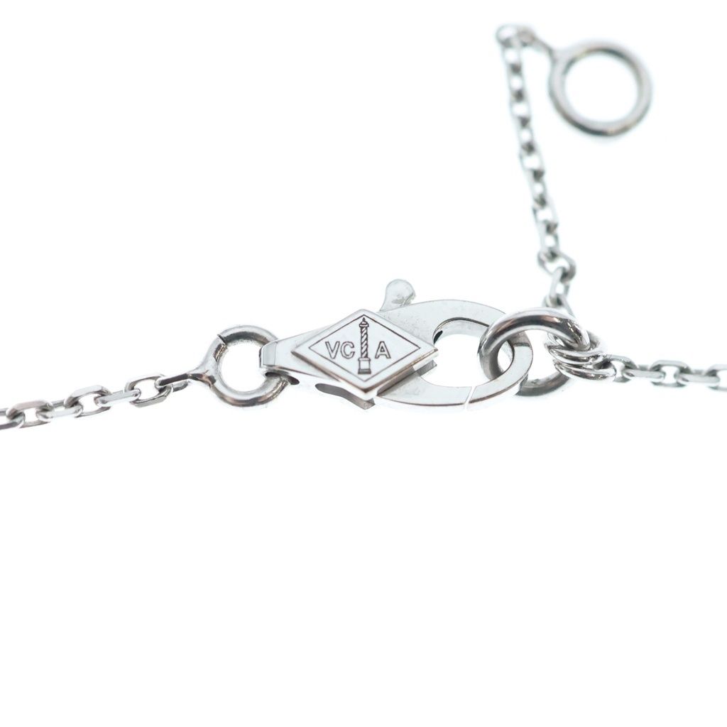 Van Cleef & Arpels Sweet Alhambra Pave Diamond Necklace White Gold — view 4
