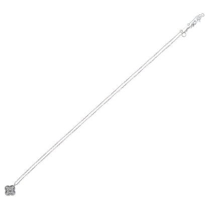 Van Cleef & Arpels Sweet Alhambra Pave Diamond Necklace White Gold — view 2