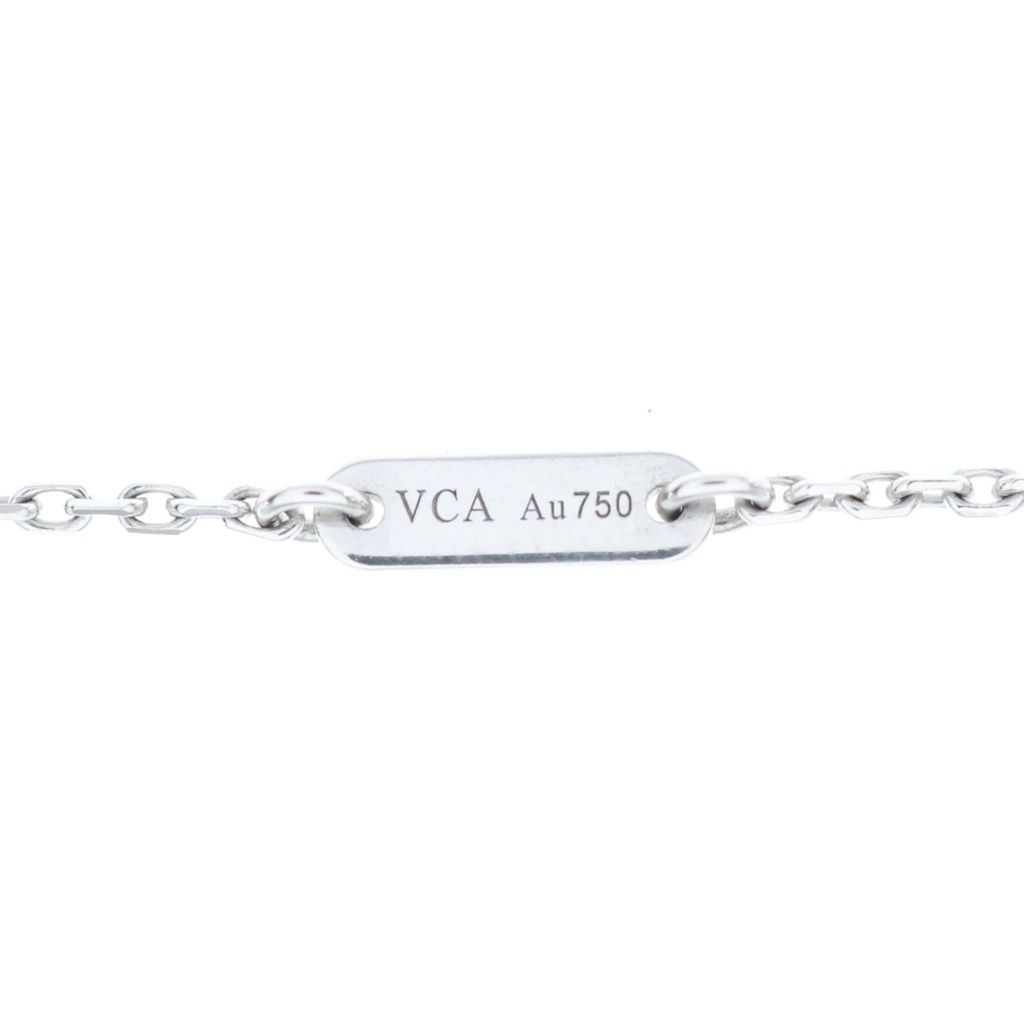 Van Cleef & Arpels Sweet Alhambra Pave Diamond Necklace White Gold — view 5