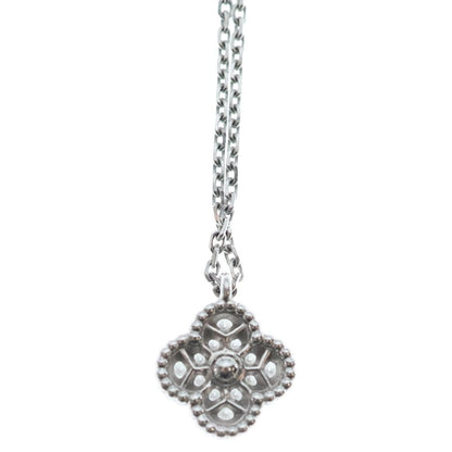 Van Cleef & Arpels Sweet Alhambra Pave Diamond Necklace White Gold — view 3