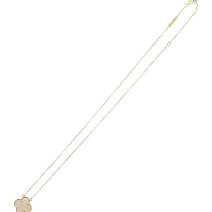 Van Cleef & Arpels Alhambra Mother of Pearl Pendant Chain Gold White — view 2