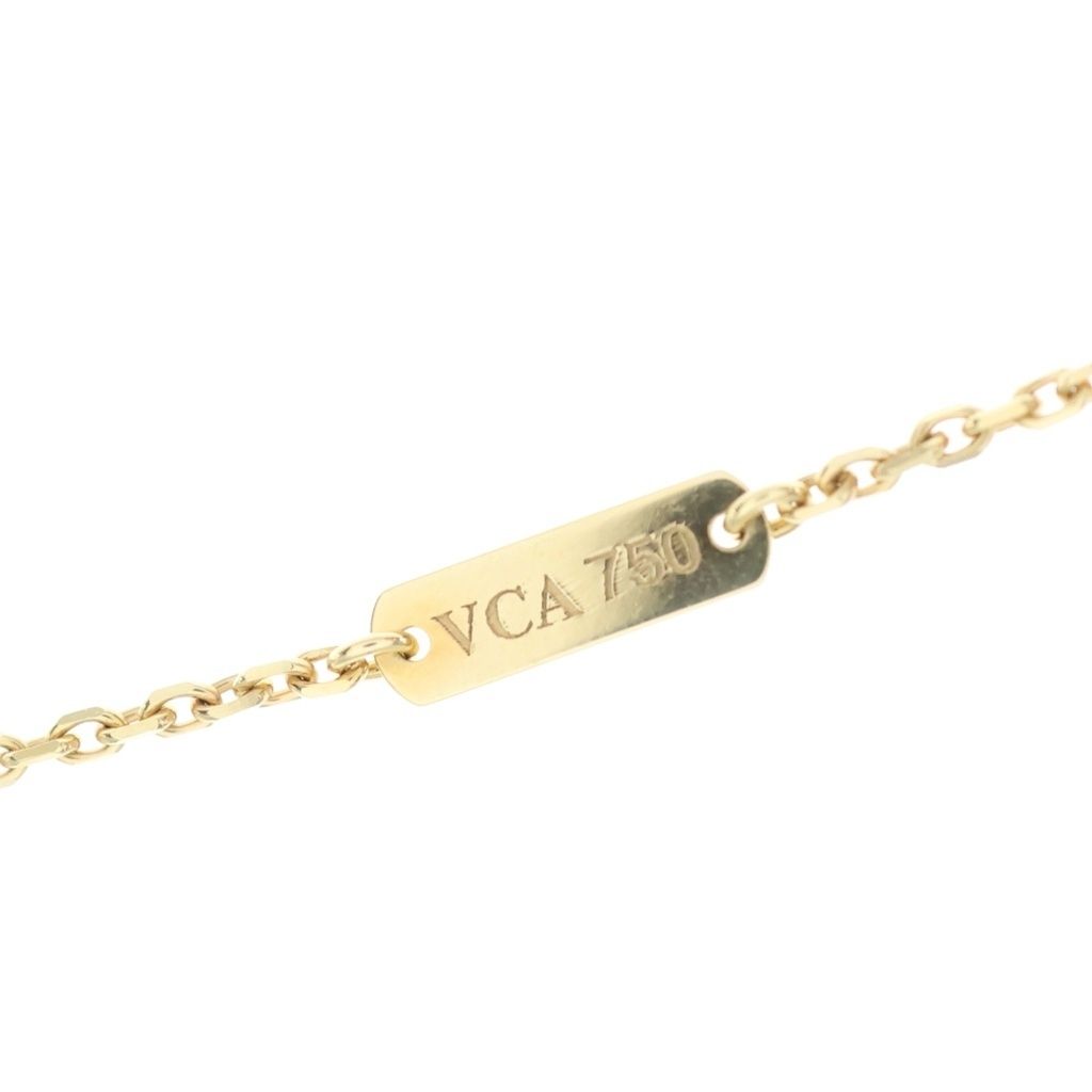 Van Cleef & Arpels Alhambra Mother of Pearl Pendant Chain Gold White — view 5