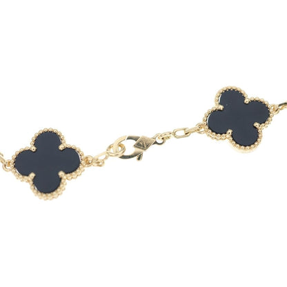 Van Cleef & Arpels Alhambra 5 Motif Onyx Bracelet Yellow Gold YG — view 5