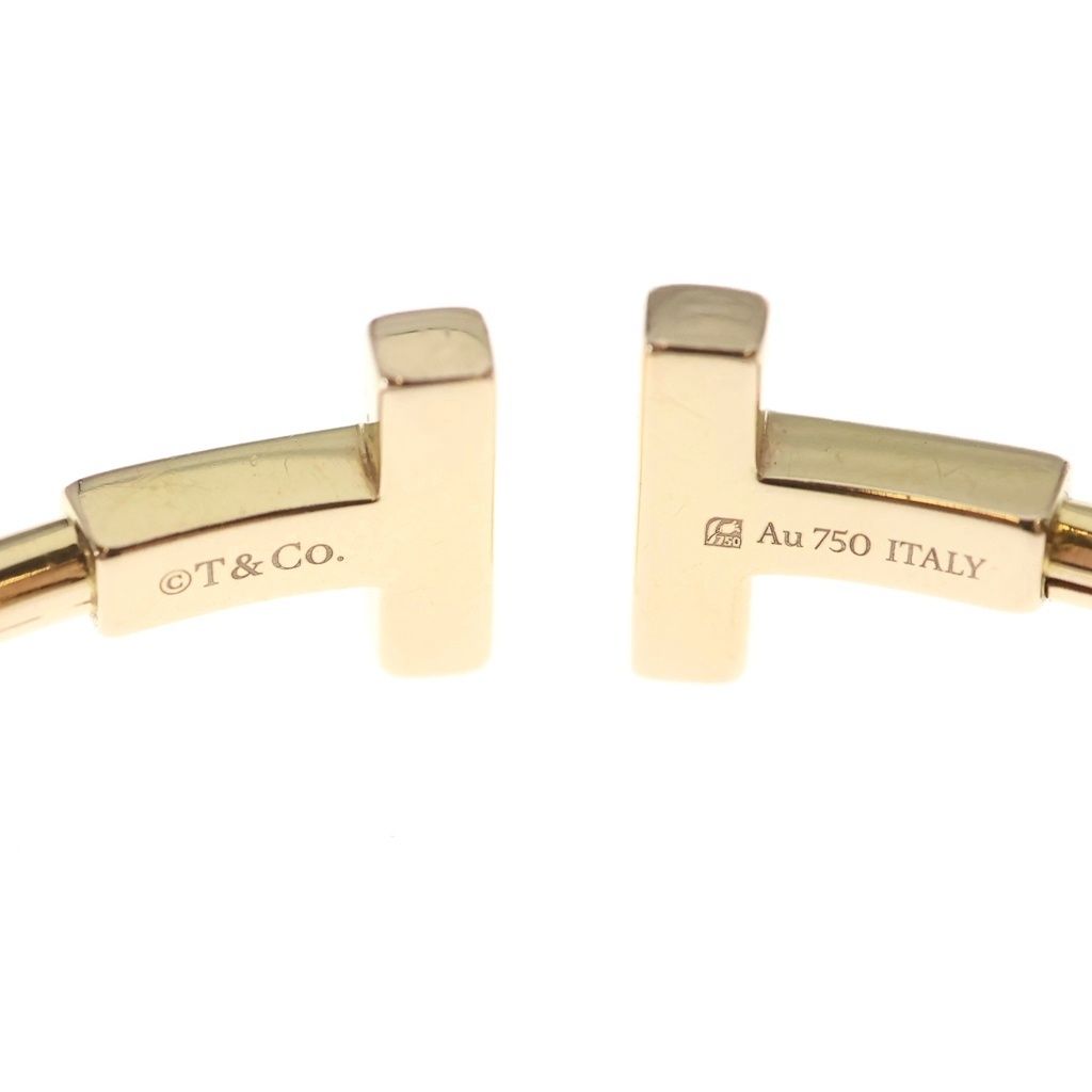 Tiffany & Co T Wire Shell Bangle Bracelet Pink Gold — view 5