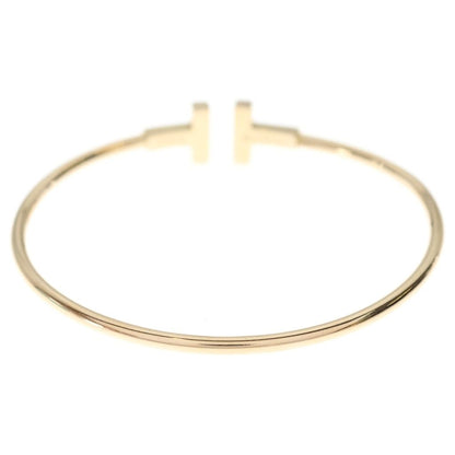 Tiffany & Co T Wire Shell Bangle Bracelet Pink Gold — view 2