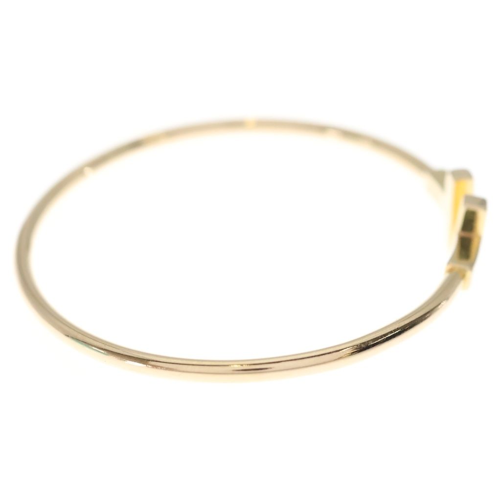 Tiffany & Co T Wire Shell Bangle Bracelet Pink Gold — view 3