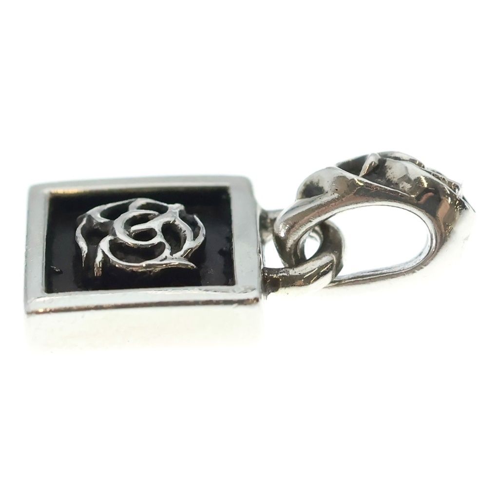 Chrome Hearts Framed Flrl Floral Necklace Ball Chain Silver — view 3