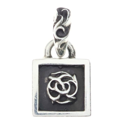 Chrome Hearts Framed Flrl Floral Necklace Ball Chain Silver