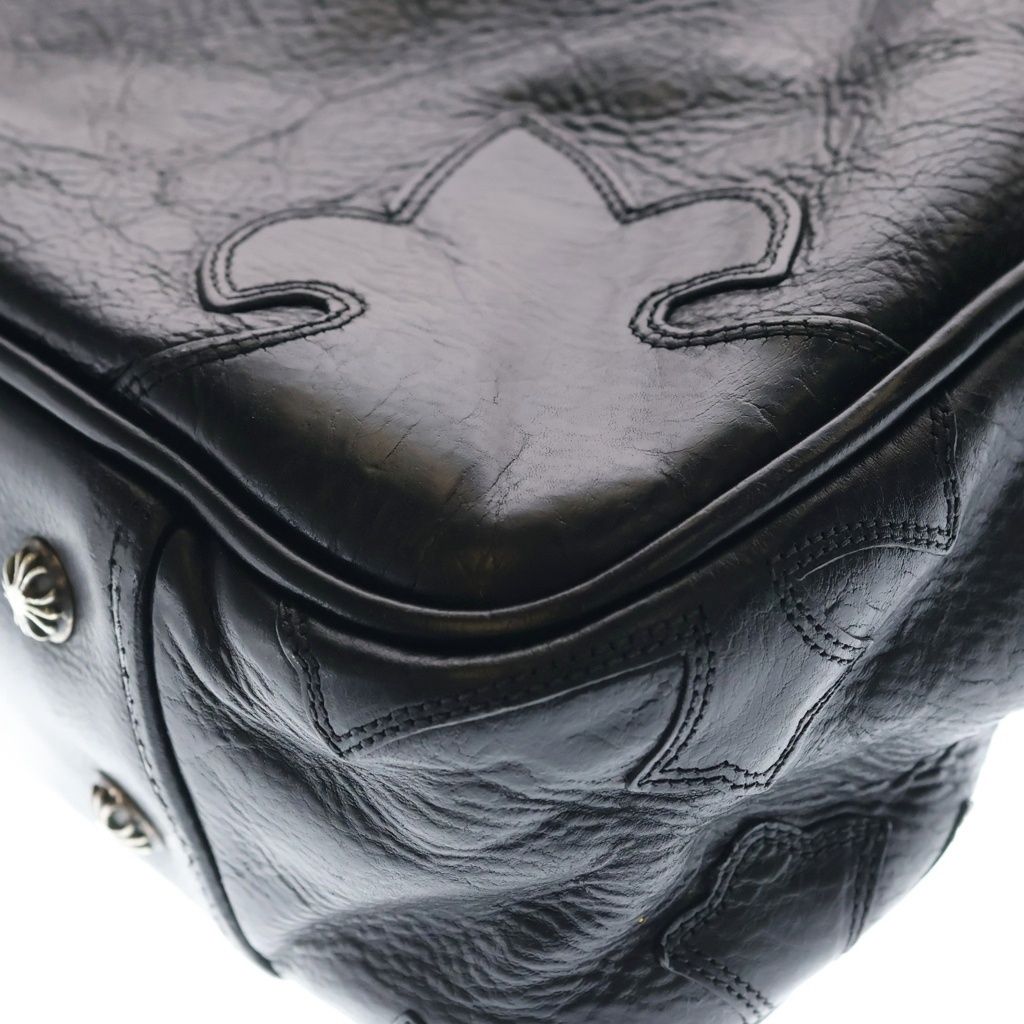 Chrome Hearts Brf Cll Trbk Strp Briefcase Business 2-Way Leather Cross Patch — view 6