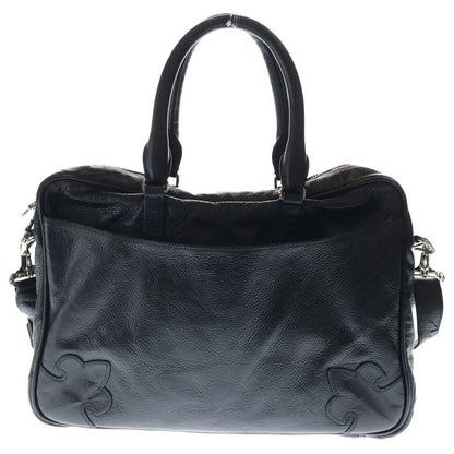 Chrome Hearts Brf Cll Trbk Strp Briefcase Business 2-Way Leather Cross Patch