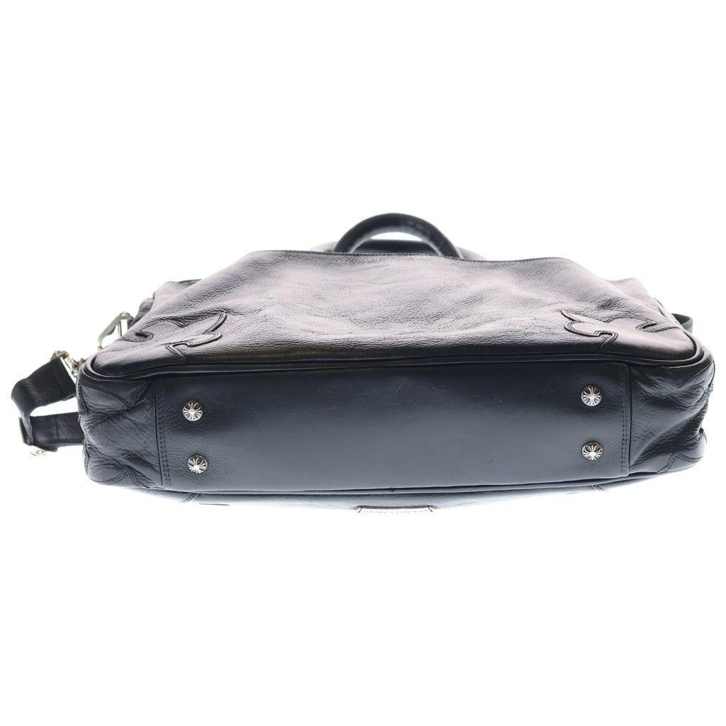 Chrome Hearts Brf Cll Trbk Strp Briefcase Business 2-Way Leather Cross Patch — view 4