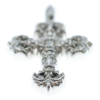 Chrome Hearts Charm Filigree Tiny P Dmnd Pave Diamond Silver Pendant White Gold — view 5
