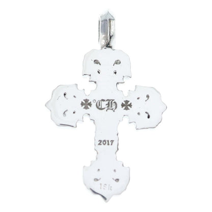 Chrome Hearts Charm Filigree Tiny P Dmnd Pave Diamond Silver Pendant White Gold — view 2