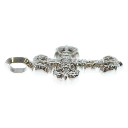 Chrome Hearts Charm Filigree Tiny P Dmnd Pave Diamond Silver Pendant White Gold — view 4