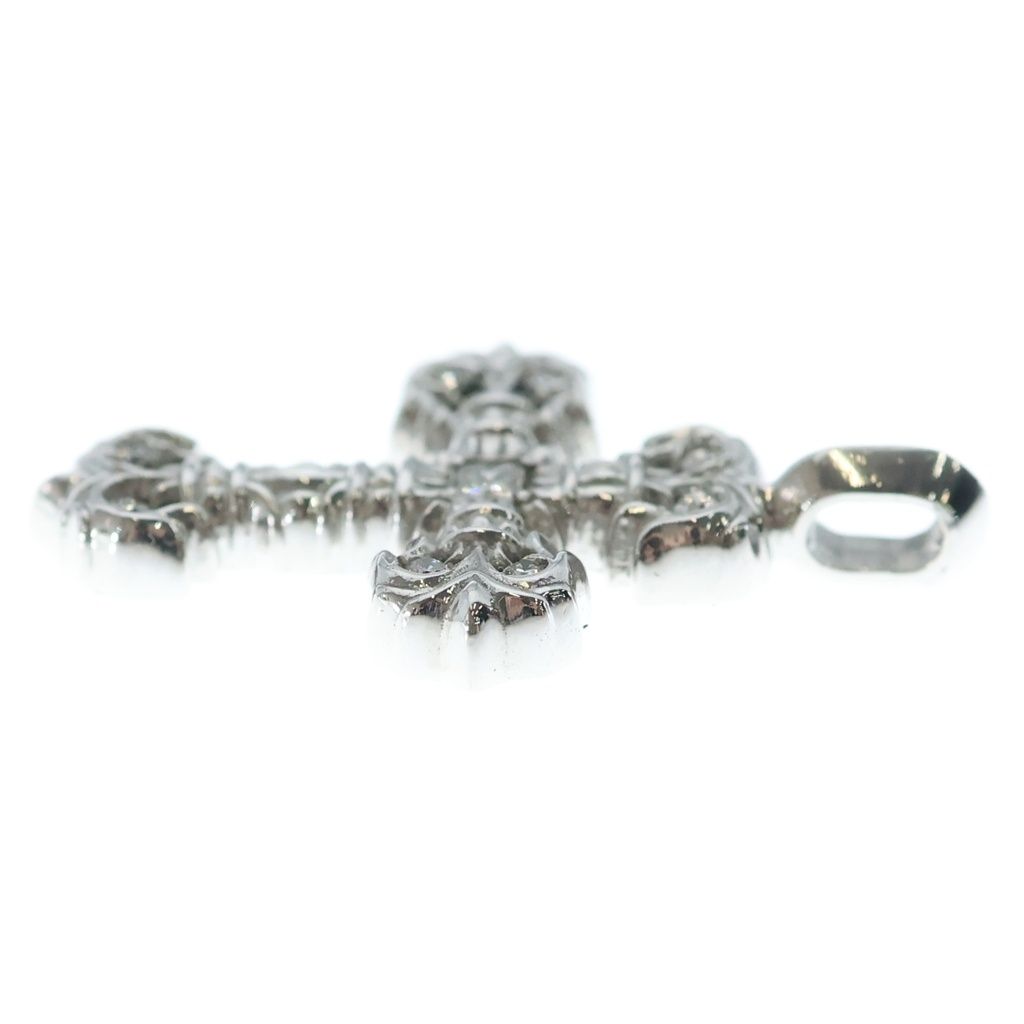 Chrome Hearts Charm Filigree Tiny P Dmnd Pave Diamond Silver Pendant White Gold — view 3