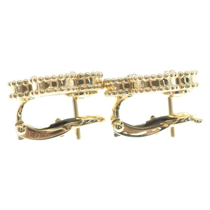 Van Cleef & Arpels 18k Yellow Gold Vintage Alhambra Onyx Earrings Black — view 3
