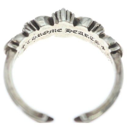 Chrome Hearts Baby Clsc P D Classic Double Floral Cross Pave Diamond Silver Ring — view 5