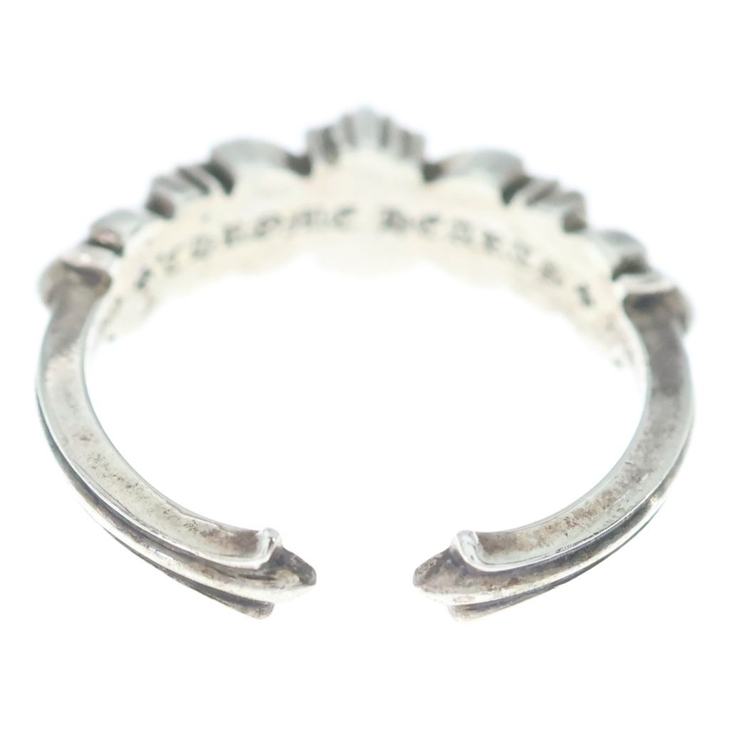 Chrome Hearts Baby Clsc P D Classic Double Floral Cross Pave Diamond Silver Ring — view 2