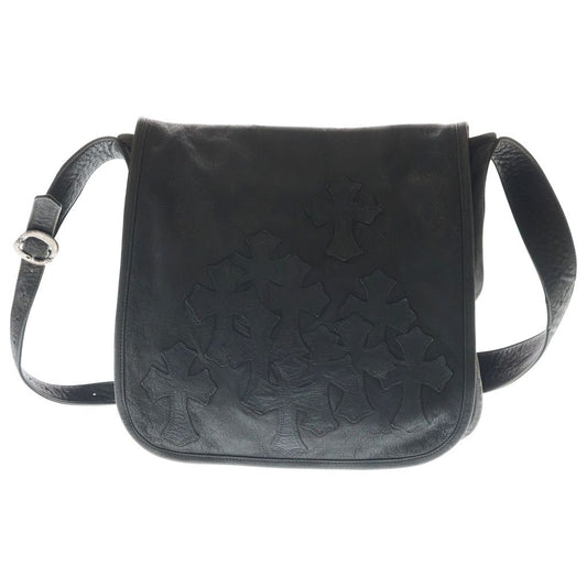 Chrome Hearts Mail Cemetery Cross Patch Shoulder Bag Black
