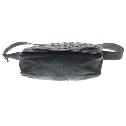 Chrome Hearts Mail Cemetery Cross Patch Shoulder Bag Black — view 4