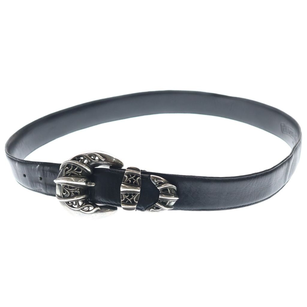 Chrome Hearts Celtic Talon Leather Belt 1.5 Blt Black Silver