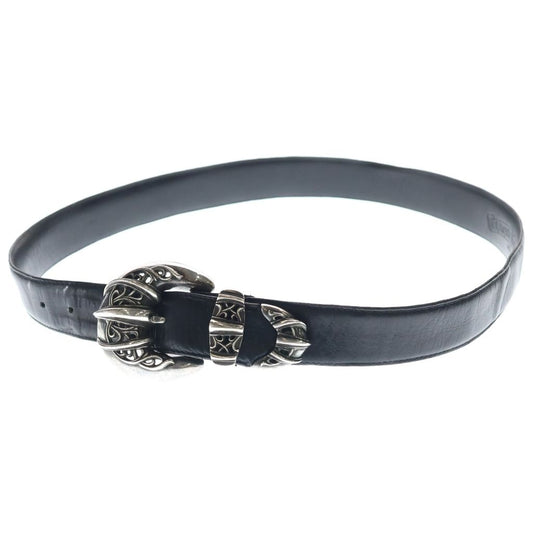 Chrome Hearts Celtic Talon Leather Belt 1.5 Blt Black Silver