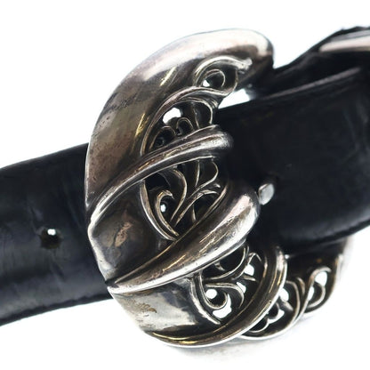 Chrome Hearts Celtic Talon Leather Belt 1.5 Blt Black Silver — view 4