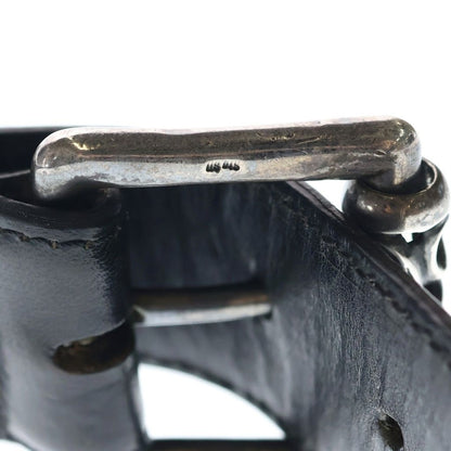 Chrome Hearts Blt Roller Buckle Leather Belt Silver — view 6