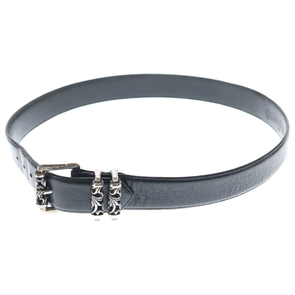 Chrome Hearts Blt Roller Buckle Leather Belt Silver