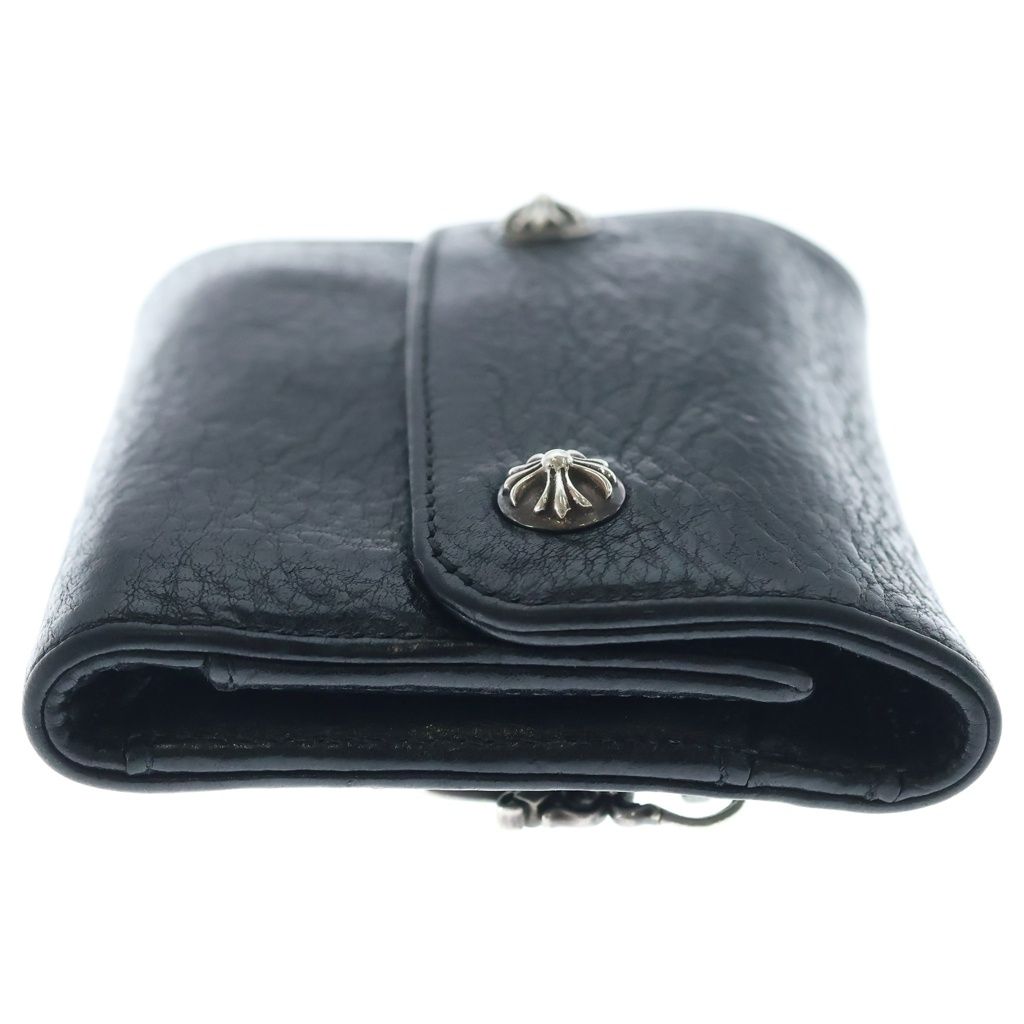Chrome Hearts Wave Wallet Mini Black Leather — view 3
