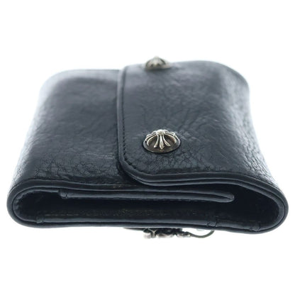 Chrome Hearts Wave Wallet Mini Black Leather — view 3