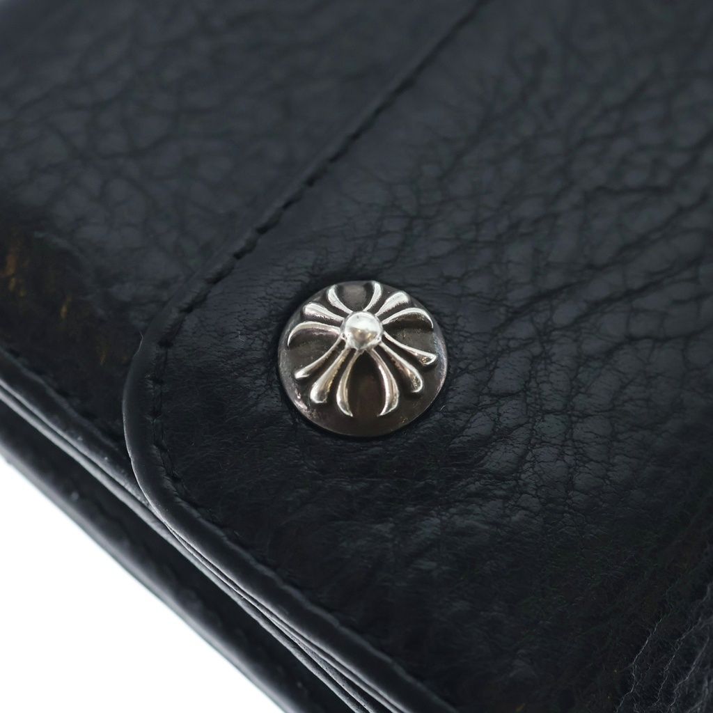 Chrome Hearts Wave Wallet Mini Black Leather — view 4