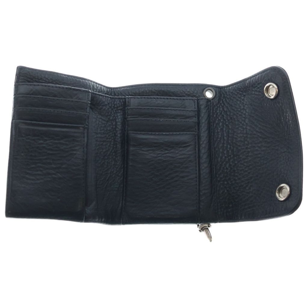 Chrome Hearts Wave Wallet Mini Black Leather — view 6