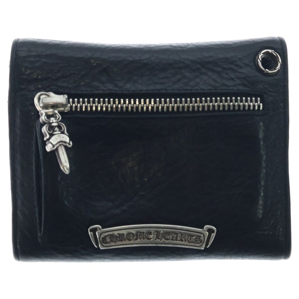 Chrome Hearts Wave Wallet Mini Black Leather — view 2