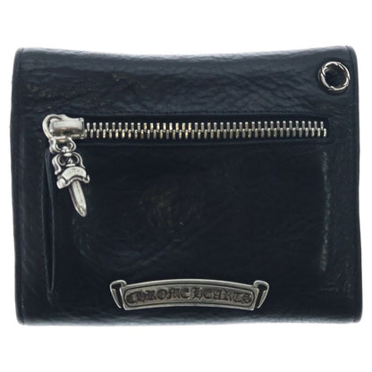 Chrome Hearts Wave Wallet Mini Black Leather — view 2