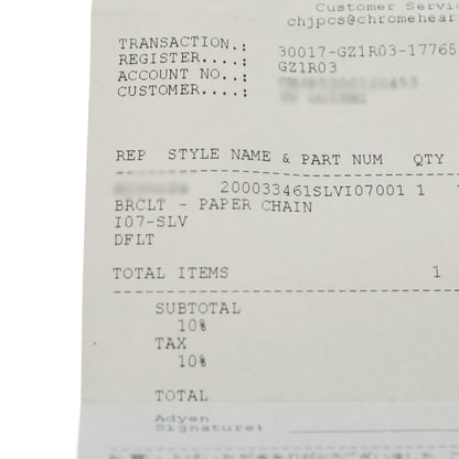 Chrome Hearts Paper Chain Bracelet Silver — view 6