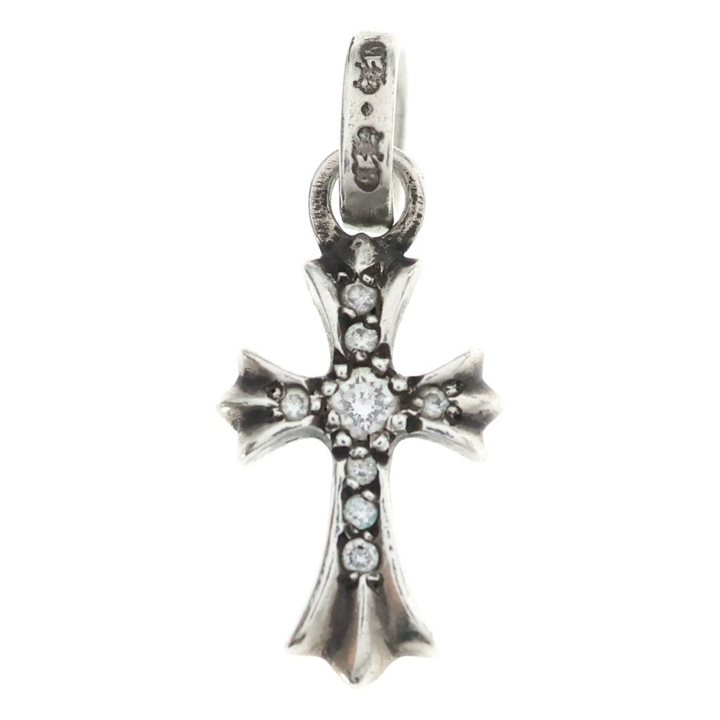 Chrome Hearts Crs Baby Fat P Dmnd Fat Pave Diamond Pendant Silver