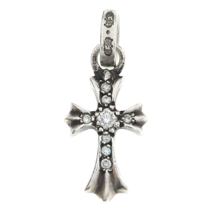 Chrome Hearts Crs Baby Fat P Dmnd Fat Pave Diamond Pendant Silver