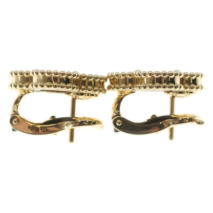 Van Cleef & Arpels Vintage Alhambra Onyx Earrings Yellow Gold — view 3