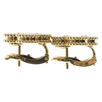 Van Cleef & Arpels Vintage Alhambra Onyx Earrings Yellow Gold — view 4