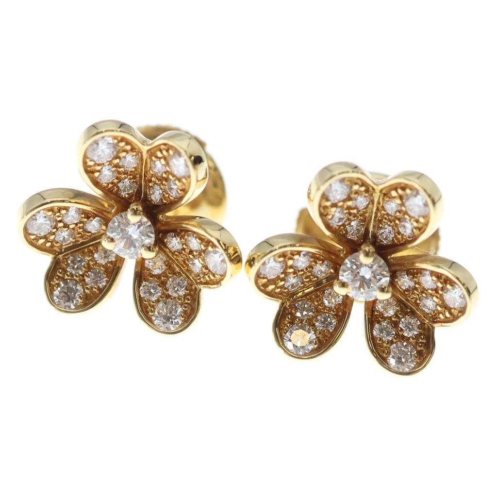 Van Cleef & Arpels Frivole Mini Diamond Earrings Yellow Gold
