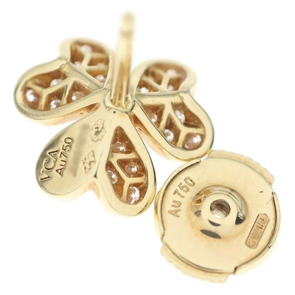 Van Cleef & Arpels Frivole Mini Diamond Earrings Yellow Gold — view 5