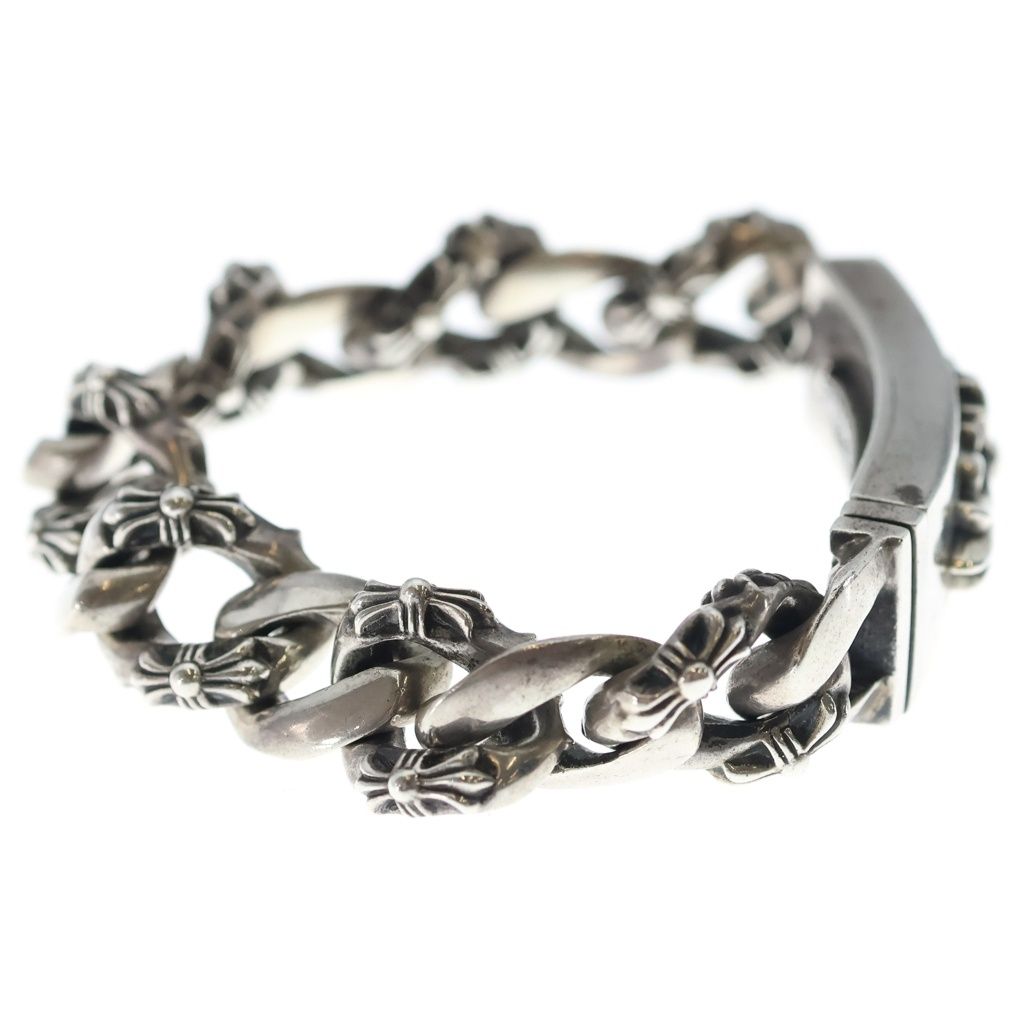 Chrome Hearts ID Floral Crs ID Fancy Link Bracelet Silver — view 3