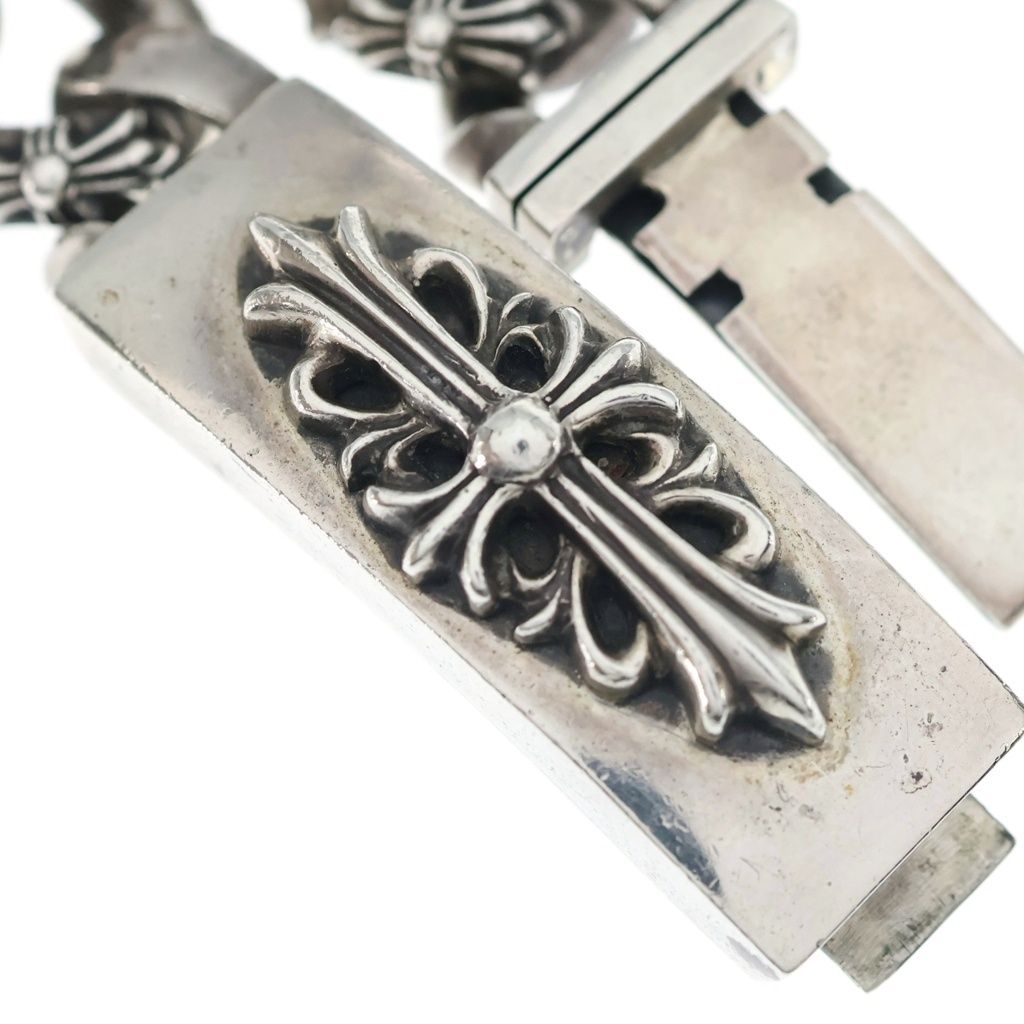 Chrome Hearts ID Floral Crs ID Fancy Link Bracelet Silver — view 6
