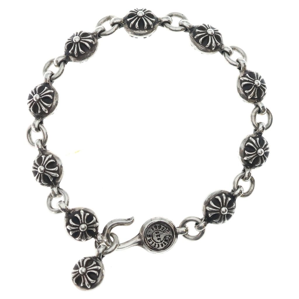 Chrome Hearts No2 Ball 2 Cross Bracelet Silver