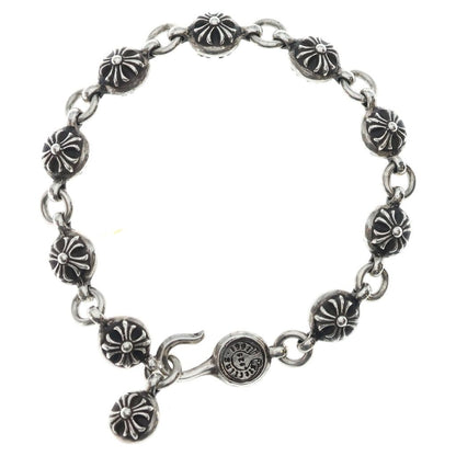 Chrome Hearts No2 Ball 2 Cross Bracelet Silver