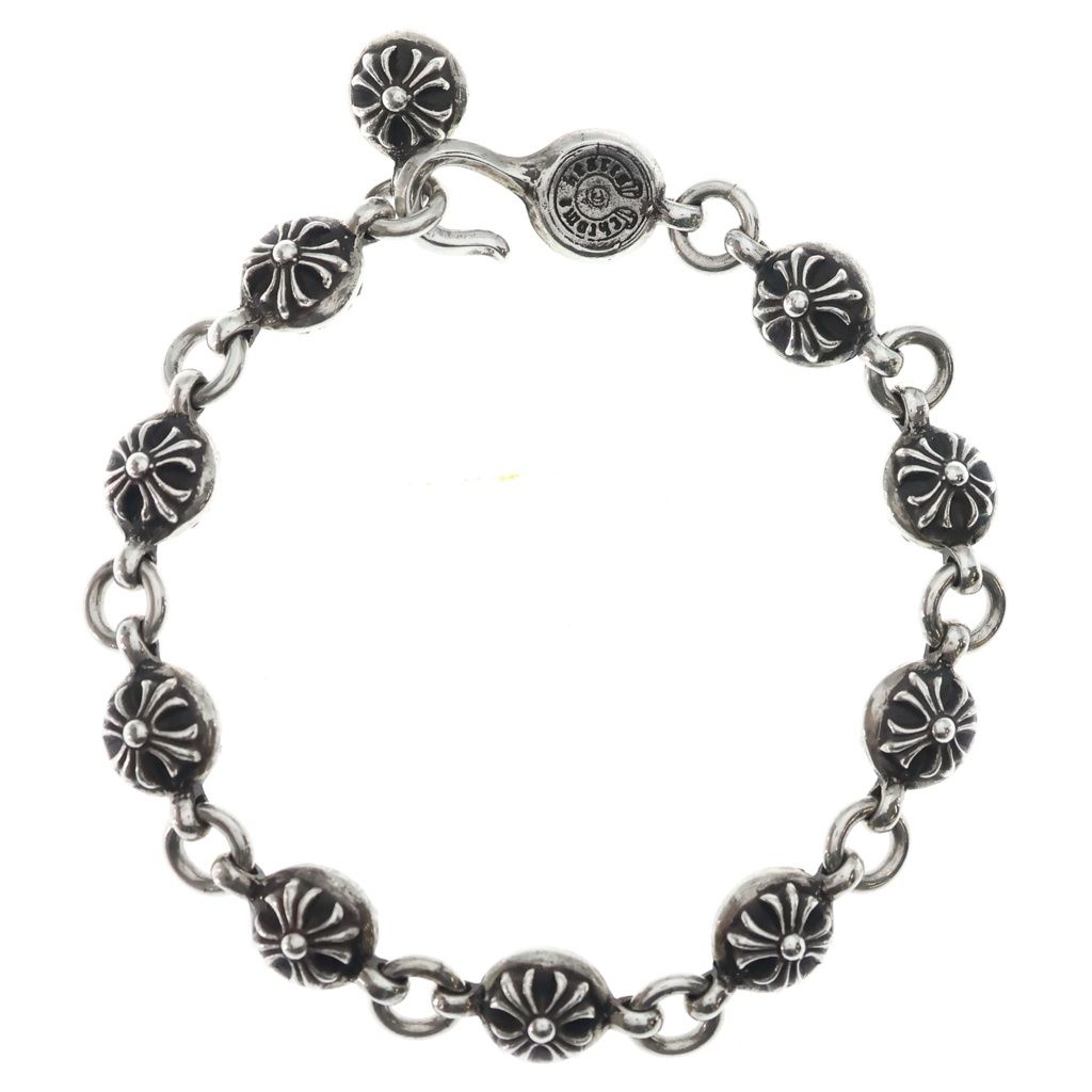 Chrome Hearts No2 Ball 2 Cross Bracelet Silver — view 2