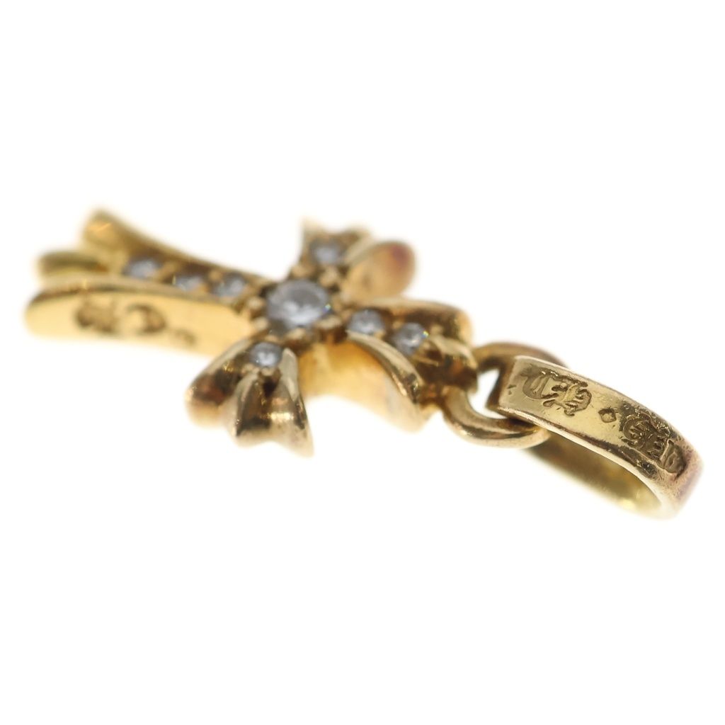 Chrome Hearts 22k Baby Fat Cross Pave Diamond Pendant — view 6