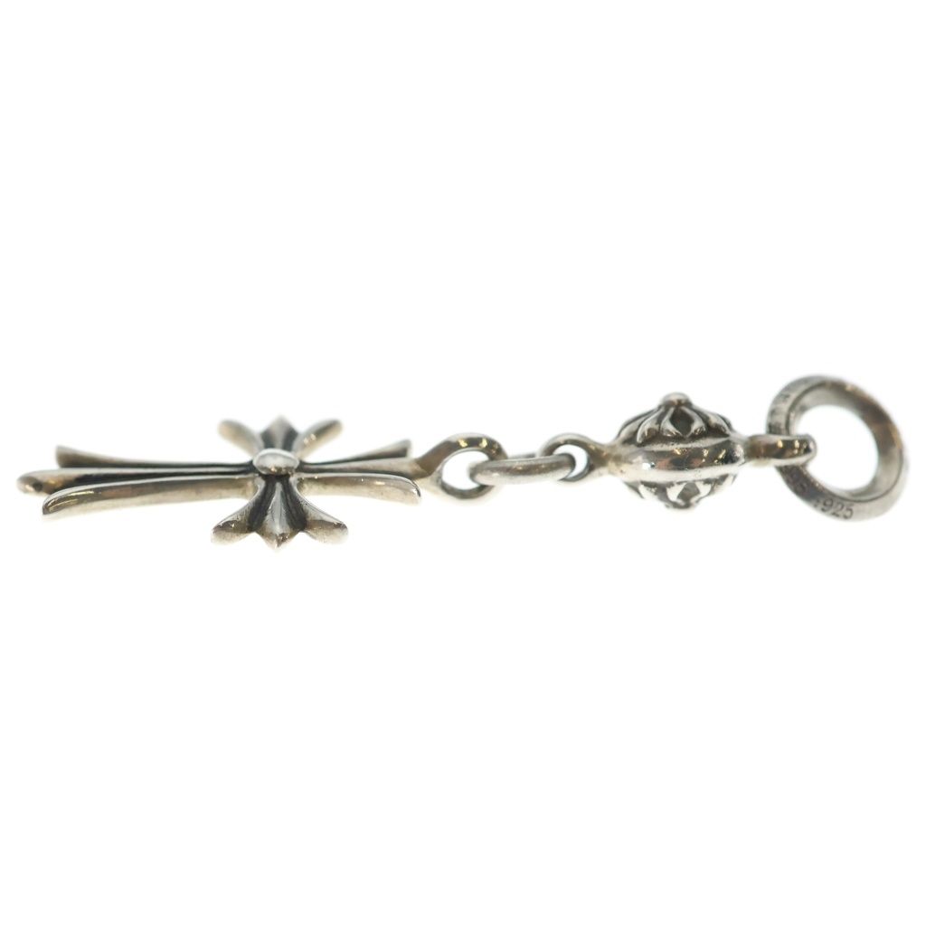 Chrome Hearts Tny CH Crs 1 Ball Tiny CH Cross Charm Pendant Silver — view 3