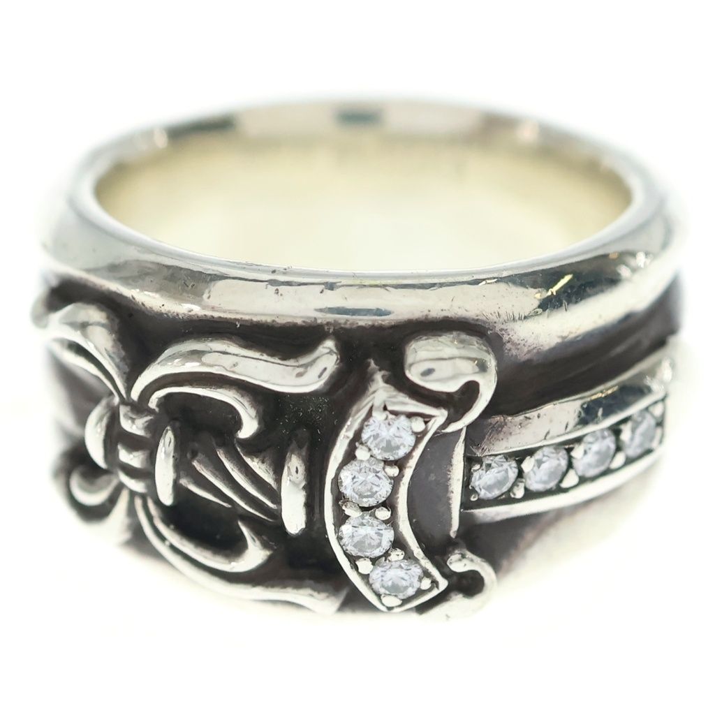 Chrome Hearts Dagger P Dmnd Daga Ring Pave Diamond Silver — view 5